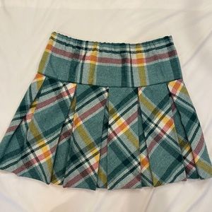 60’s mini plaid school girl skirt 💛❤️💚
